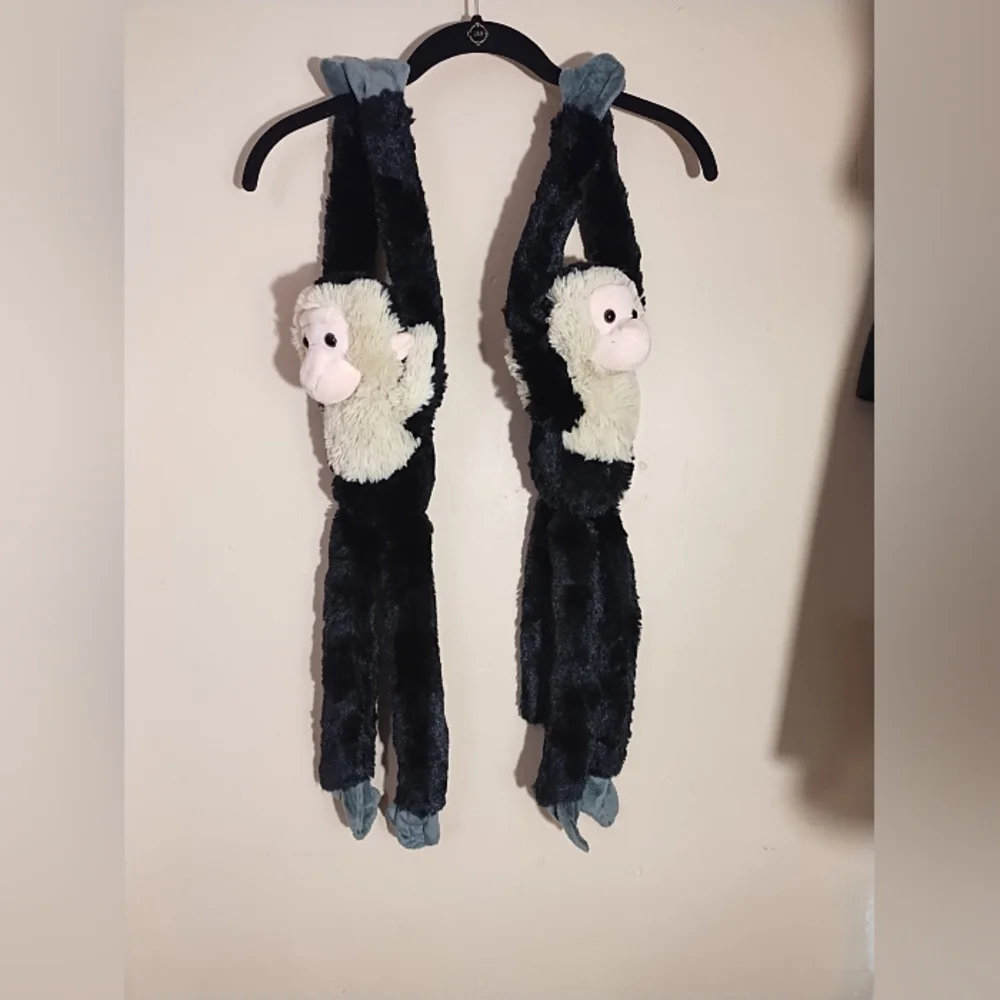 Wild Republic‎ Plush Monkey Scarf for Kids - Black and Cream